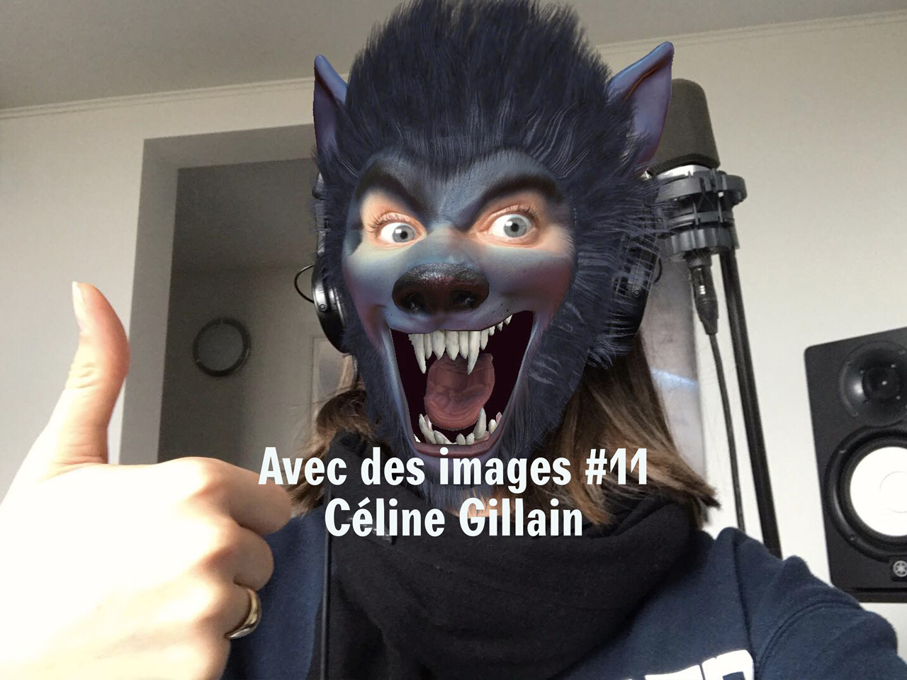 Céline Gillain dans le podcast avec des images